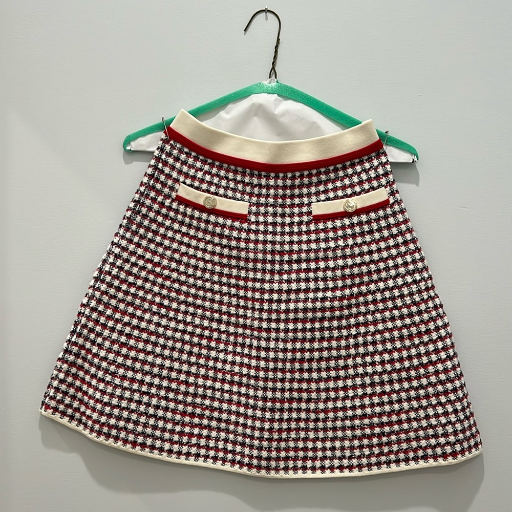 Sandro Fancy Stitch Knitted Skirt